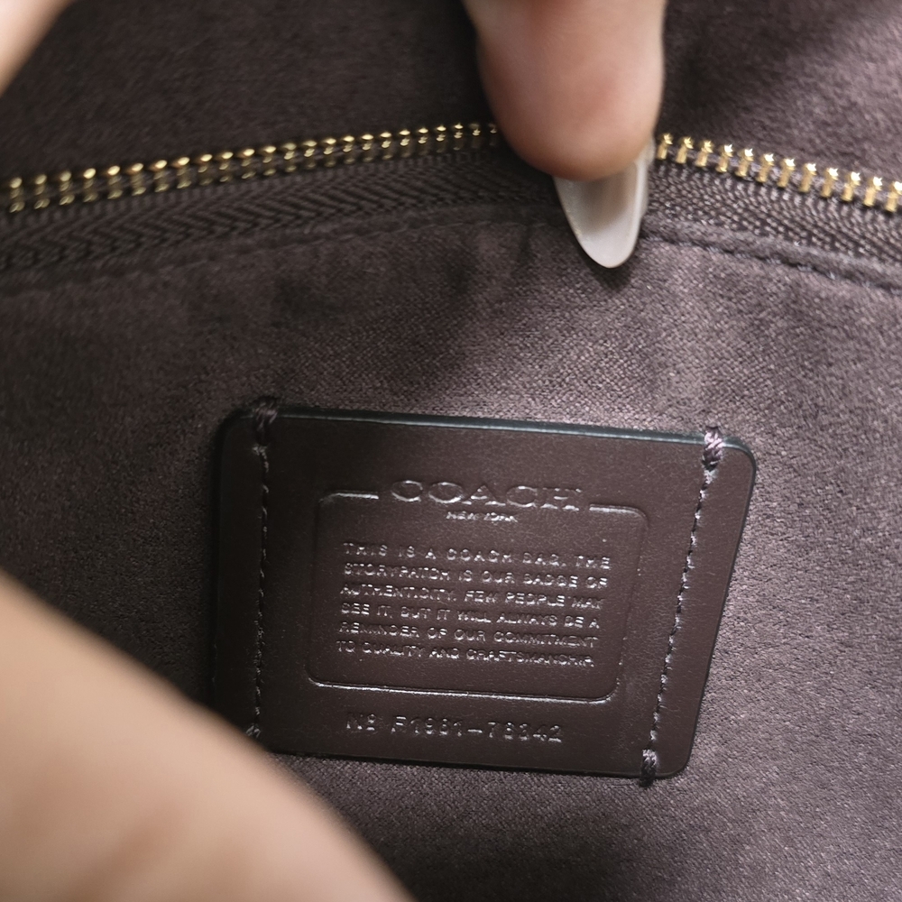 Coach Black Satchel with Gold Accent - Picture 13 of 13